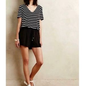 Anthro Elevenses striped romper one piece small